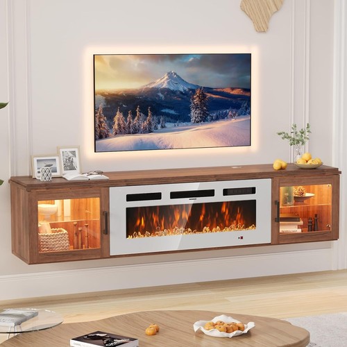 Floating fireplace tv - 70",