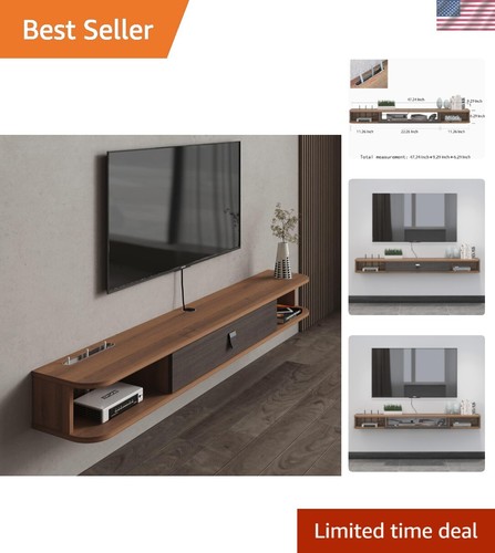 Floating shelf wall - tv, 47''