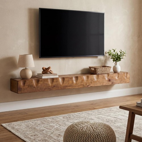 Solid wood floating stand - solid, tv