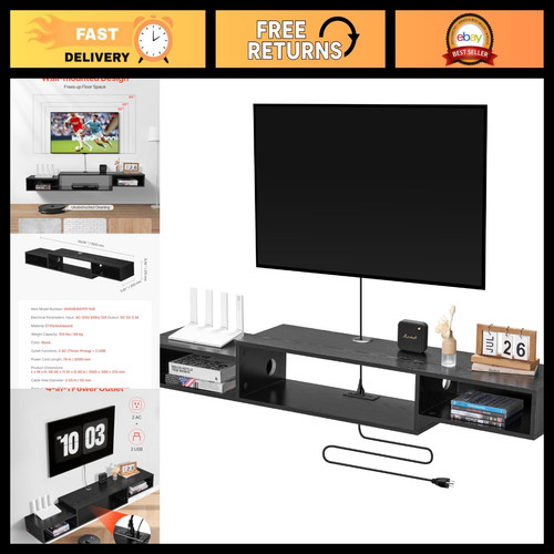 Modern floating tv stand - modern, 59"