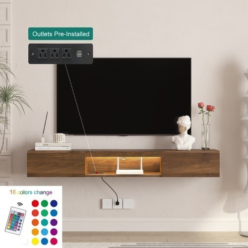 Wall mounted floating stand - wall, tv