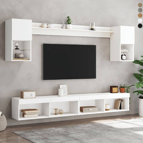 Piece wall units with led - tv,