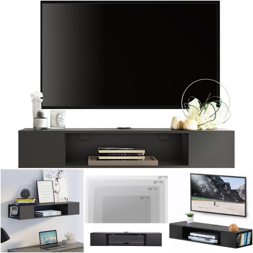 Black floating stand wall - floating,