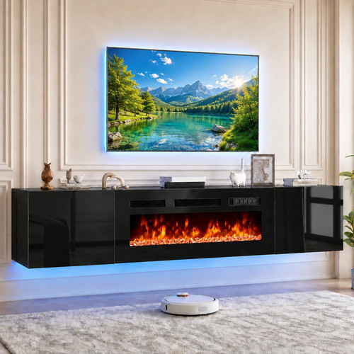 Floating tv stand with - tv,