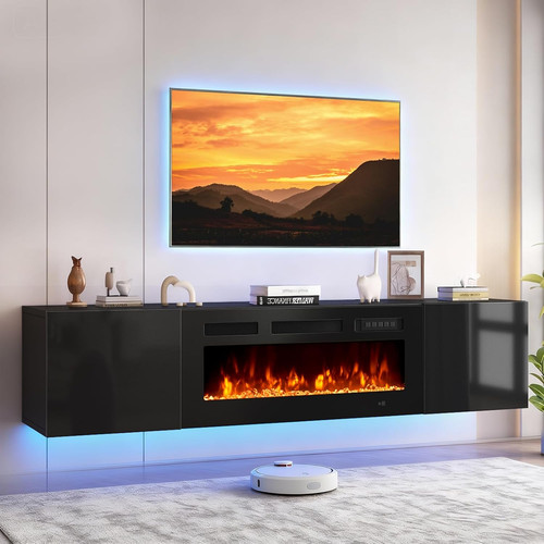 Floating tv stand with - tv,