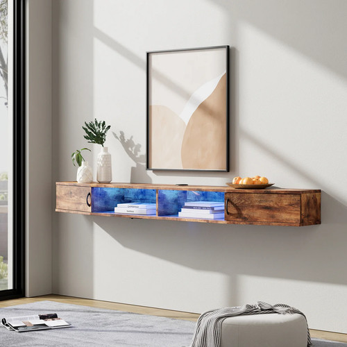 Wall mounted brown stand - brown,