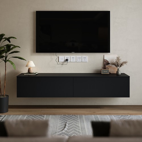 160cm black floating - black,